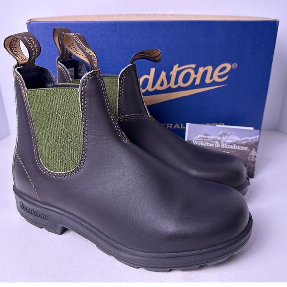 Blundstone 519 Olive Brown Chelsea Boot Women's US 9.5 Premium Leather Pull On - Picture 1 of 11